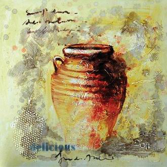 Textured Utensils oil painting